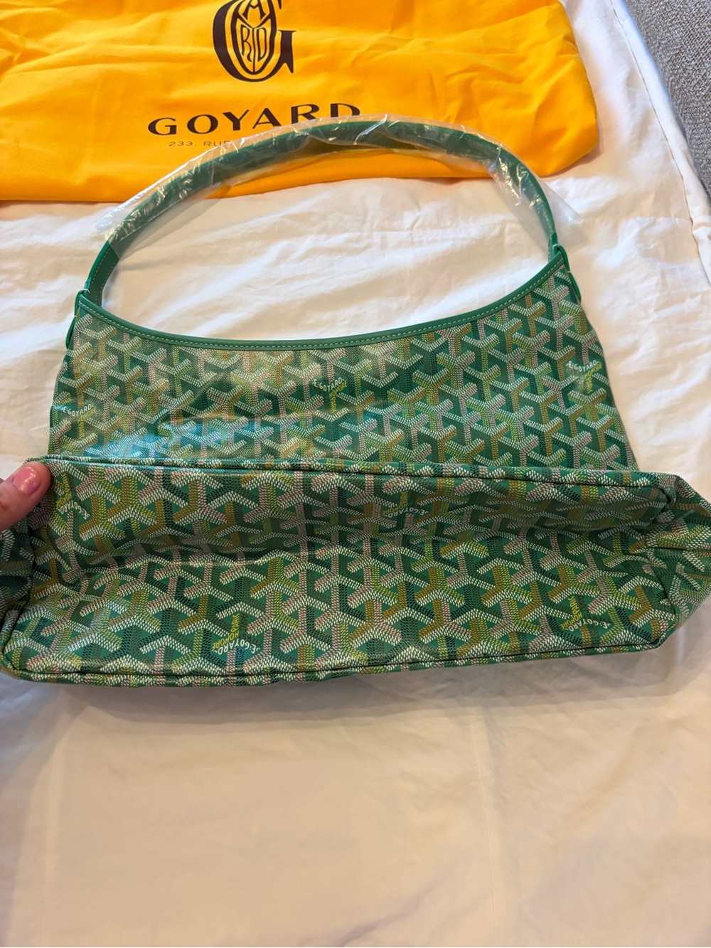 Goyard Special Edition Meadow Green Boheme Hobo Bag with custom artwork - Picture 3 of 4